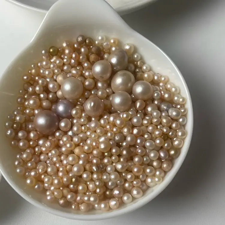 Naturally Formed Pearls from farmed raised clams.