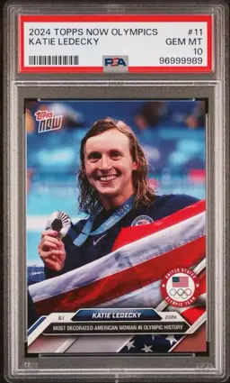 2024 Topps Now Olympic Games Katie Ledecky PSA 10