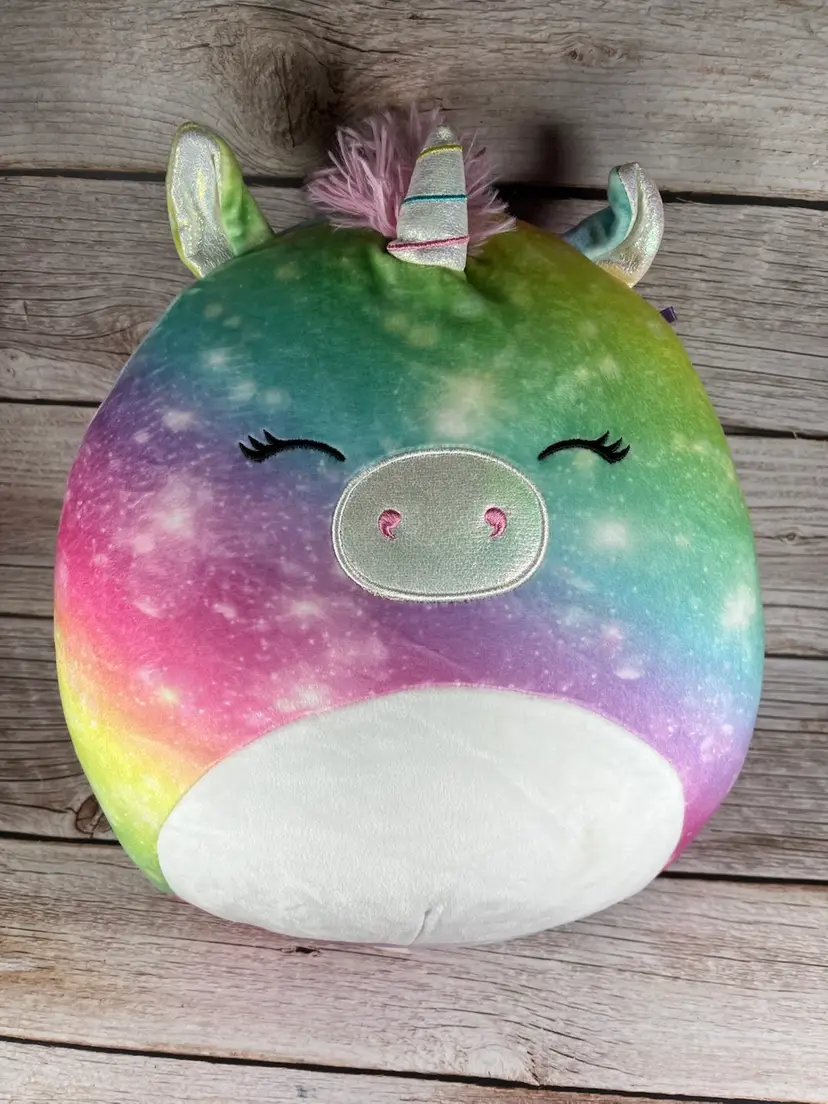 Squishmallow Prim Unicorn Rainbow 12" Plush Stuffed Animal Kellytoy Pastel