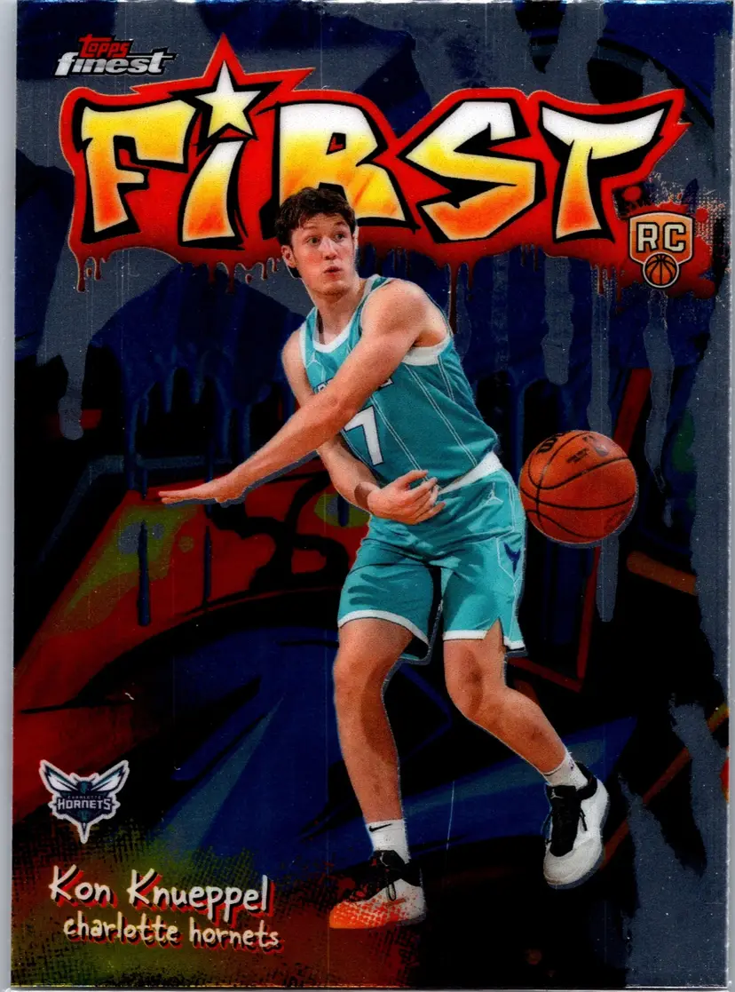 2025-26 Topps Finest Kon Knueppel #F-4 First RC Hornets