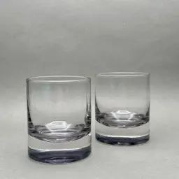 Vintage Pair of Pale Lavender Hued Crystal Cocktail Glasses