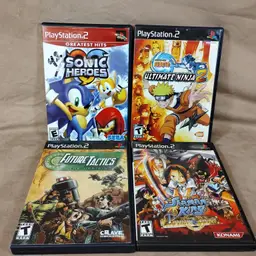 PlayStation 2 Game Lot of 4 – Sonic Heroes, Naruto Ultimate Ninja 2, Shaman King