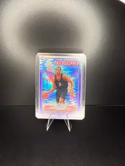 25 Topps Chrome Basketball Allen Iverson Purple Sonar Refractor /275 Philadelphia 76ers