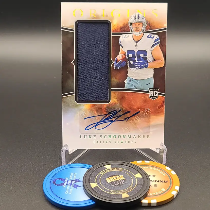 Luke Schoonmaker Rookie 2023 Panini Origins Rookie Jumbo Jersey Autograph Football Card Number #RJJA-LS - Dallas Cowboys