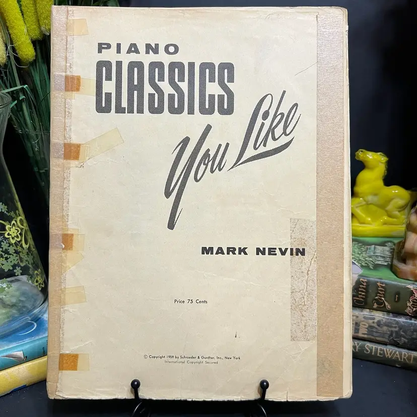 MARKDOWN! Piano Classics You Like Mark Nevin Song Book 1959