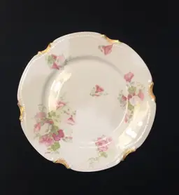 Antique E B Moem Limoges France Coronet Floral Gold Parker 1889 Plate