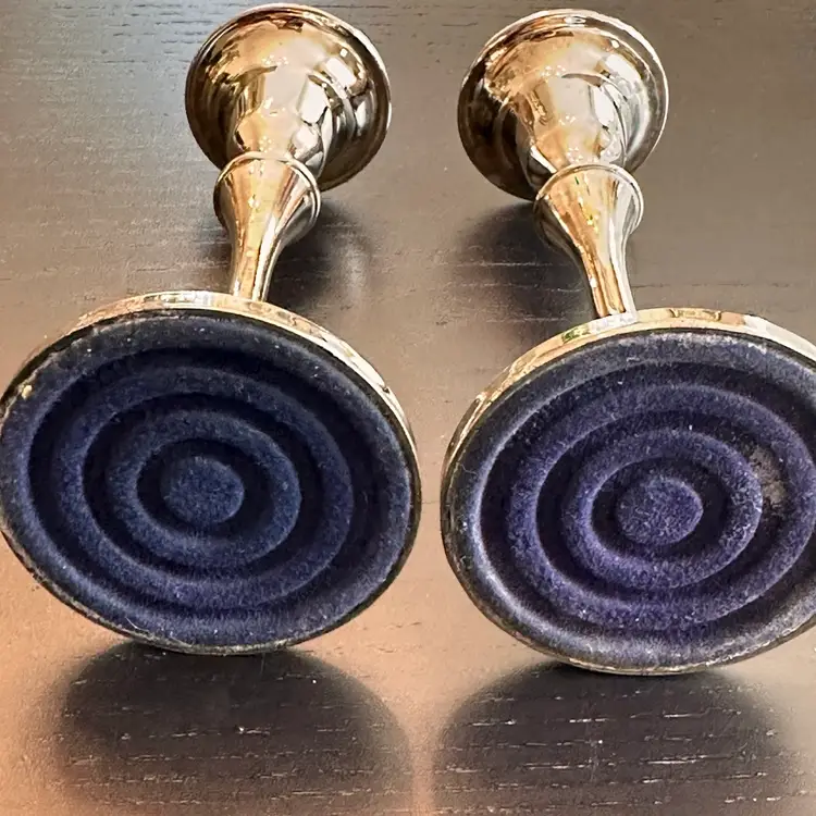 Pair Of Silverplate Candlestick Holders