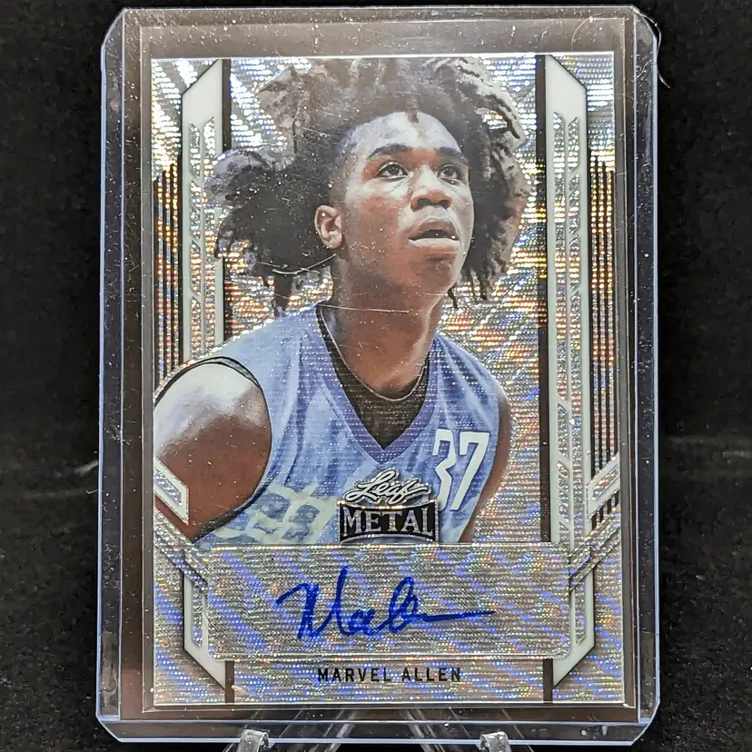 2021-22 Leaf Metal Basketball Marvel Allen Wave Silver Auto c-20