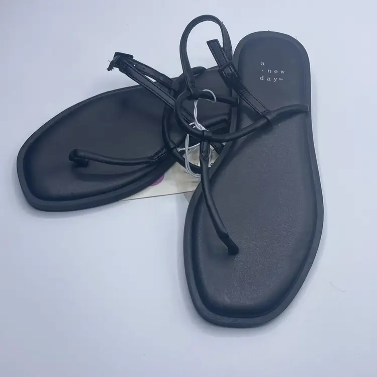 Women's Tiffany Ankle Strap Sandals - A New Day Black