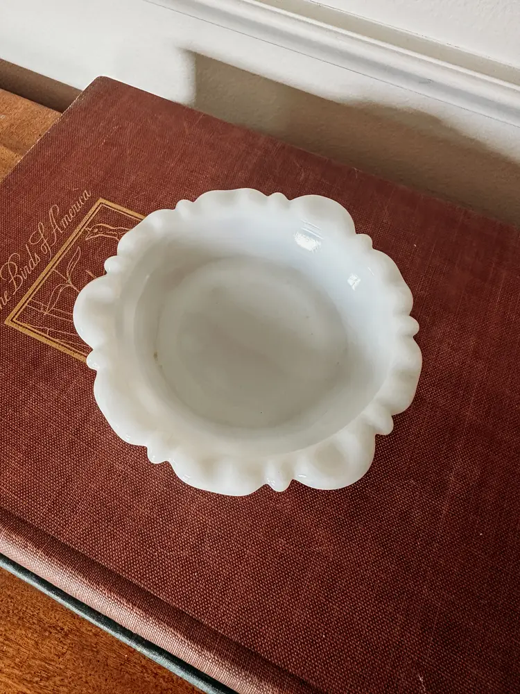 Vintage Milk Glass Ashtray or Coaster