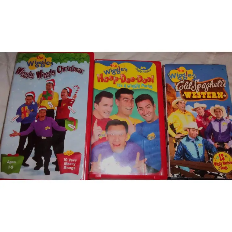 Wiggles DVD Lot: Wiggly Wiggly Christmas/ Hoop-Dee-Doo It’s A Wiggly Party 2002/ Cold Spaghetti Western