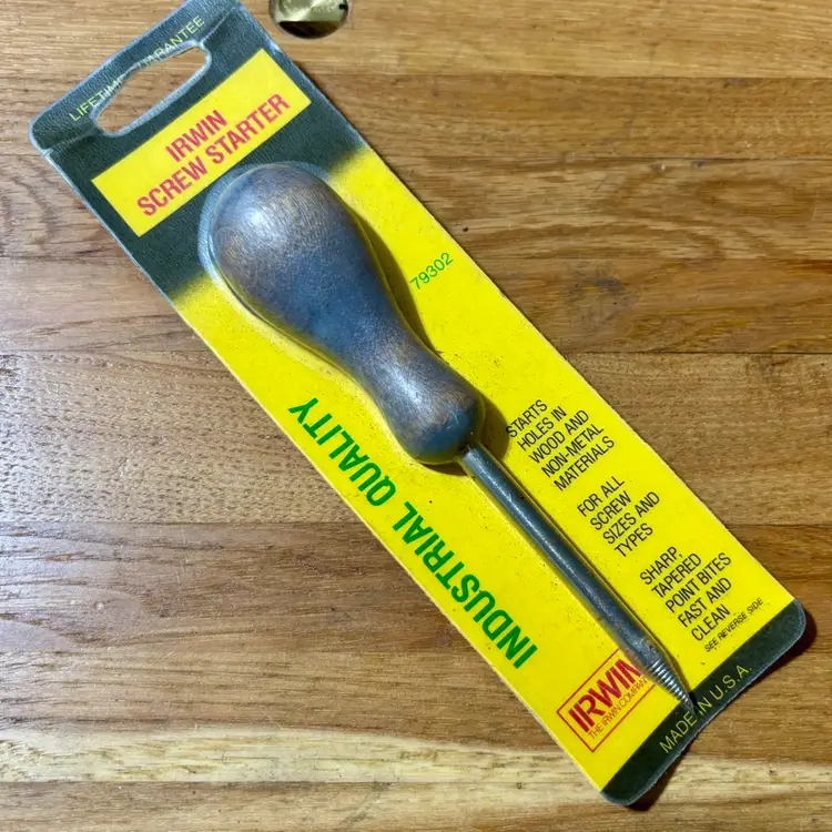 NOS Irwin Wood Handle Screw Starter No. 79302 Industrial Quality