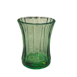 Pretty Little Green Glass Vase Made In Mexico