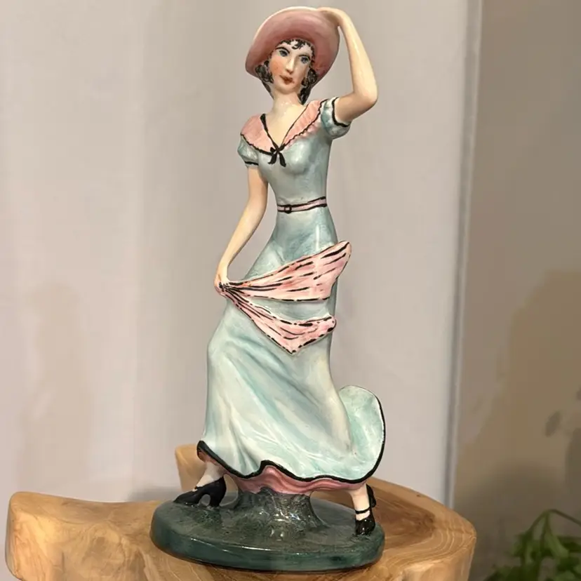 Hand Painted 9” Czechoslovakian Statue