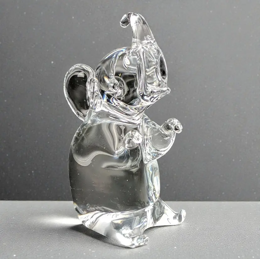 V. Nason & Co Murano Italy Clear Glass Elephant Figurine Sculpture Vintage