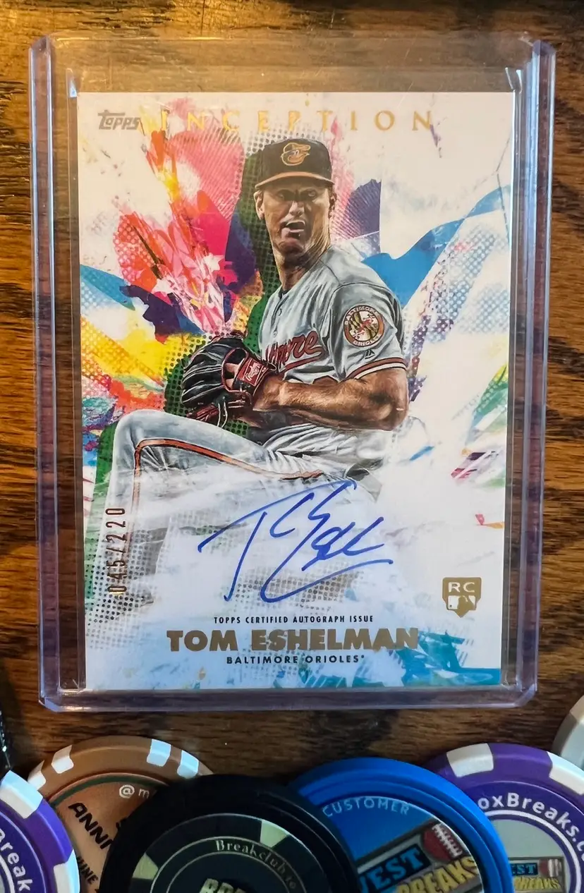 2020 Inception Rookie & Emerging Star Auto #RESA-TES Tom Eshelman RC /220 - Baltimore Orioles