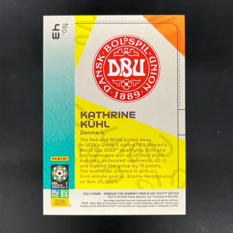 Kathrine Kuhl 2023 Donruss Women’s World Cup Red /299 Soccer Card