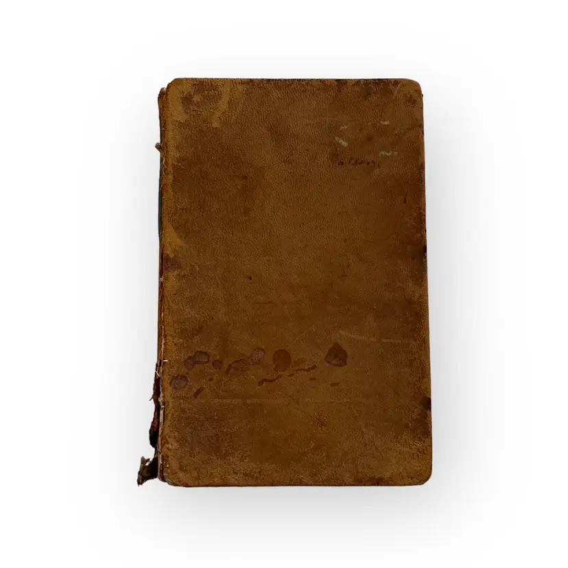 1851 Parker's Philosophy. Antique Leather Bound Book. Natural & Experimental Philosophy. Richard Parker. Love Letter Written on Inside Cover