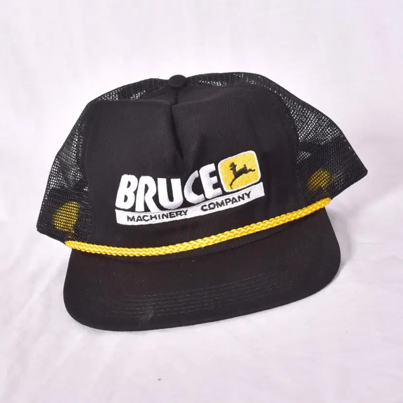 Bruce Machinery Company Men's Base Ball Cap Snap Back Black & Gold