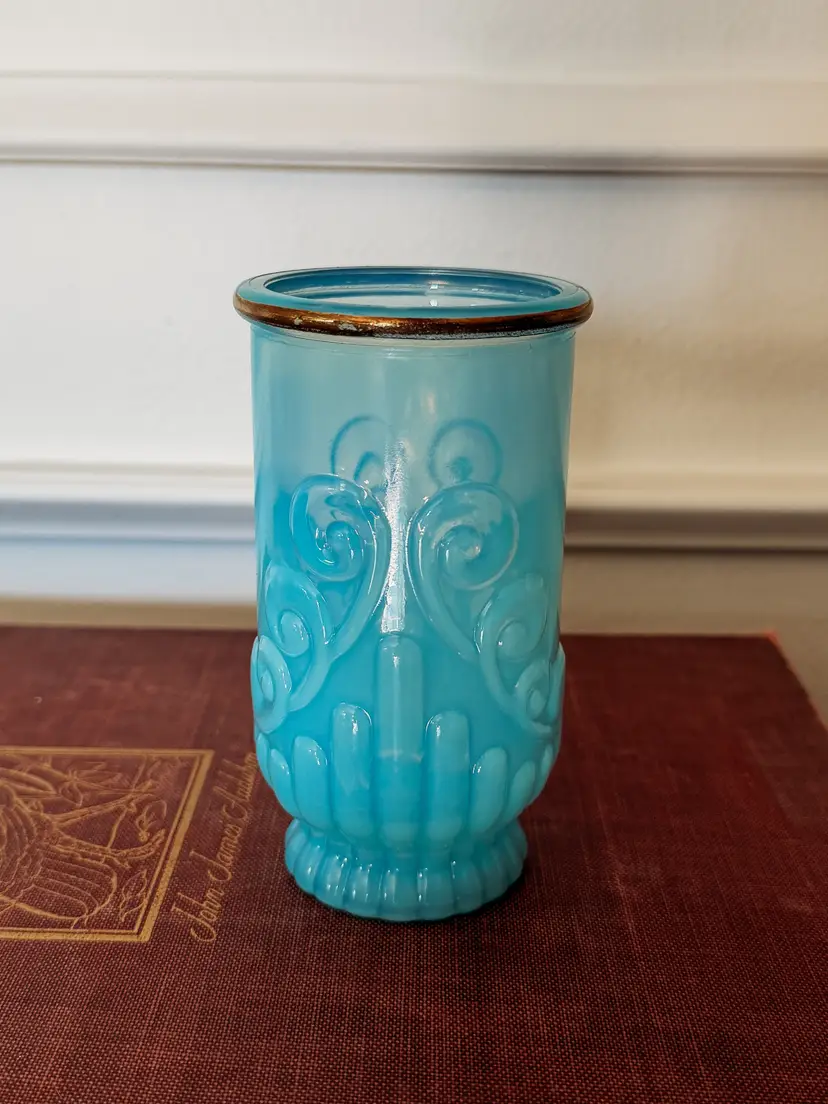 Avon Bristol Blue opalescent glass vase