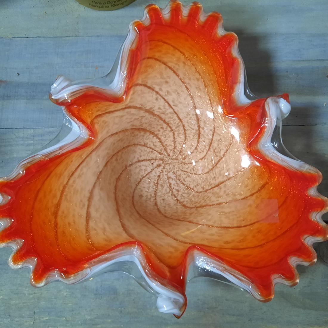 Niknax · Fratelli Toso Murano Free Form Leaf Bowl Copper