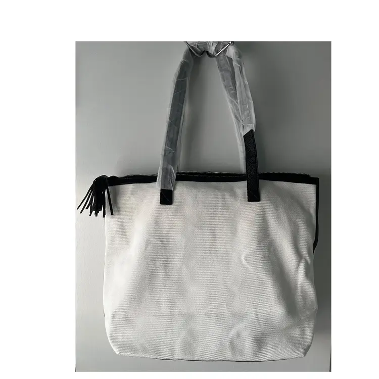 Walter Baker Carly Canvas Tote Bag in White