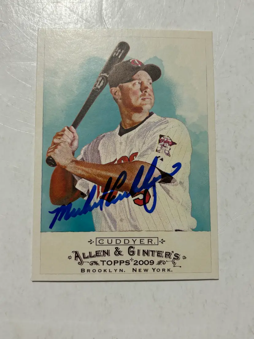 2009 Topps Allen & Ginter #86 Michael Cuddyer Twins Baseball Card Signed