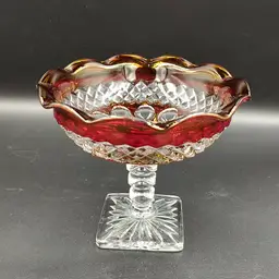 Vtg Westmoreland Glass Compote Wakefield Pattern