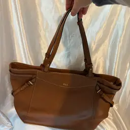 Ralph Lauren Brown Purse tote gold hardware stain inside