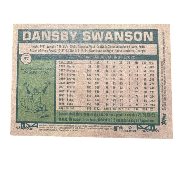 Dansby Swanson 2026 Topps Heritage SP