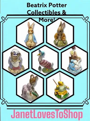 Estate Collection Of Beatrix Potter Royal Albert & Dept. 56 Porcelain Figurines & More! New In Original Boxes