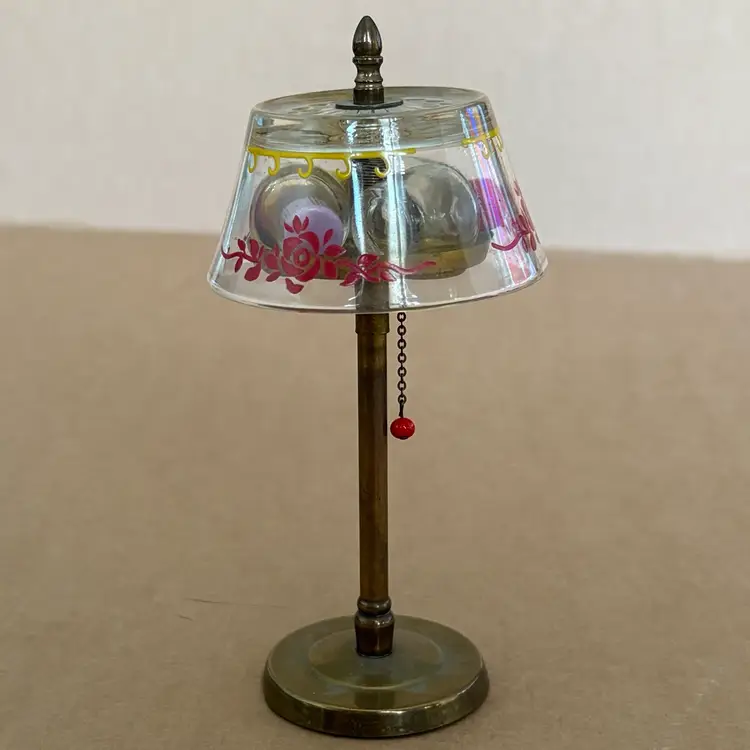 Rare Vintage Mini Floor Lamp Figural  3 Perfume Bottle Display Holder Miniature