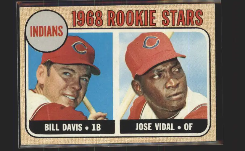 Indians 1968 Rookie Stars (Bill Davis / Jose Vidal) 1968 Topps #432 - (140) - Cleveland Indians 3