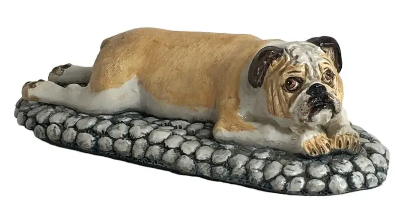 Vintage Basil Matthews English Bulldog Figurine Signed and Dated 1982 England