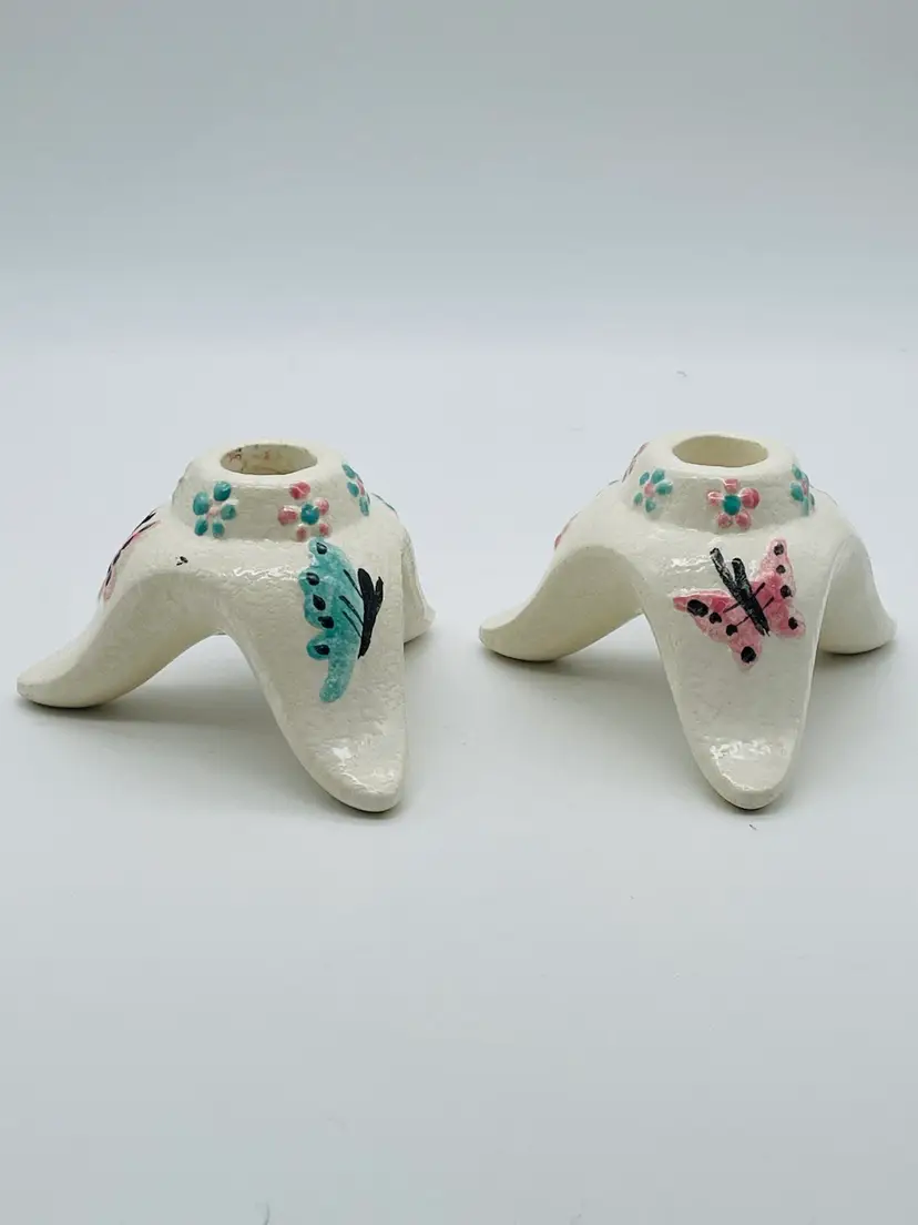 Hull Pottery Butterfly Candle Holders