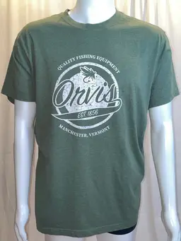 Orvis Quality Fishing Equipment Short Sleeve Logo Cotton T-Shirt Men's XL