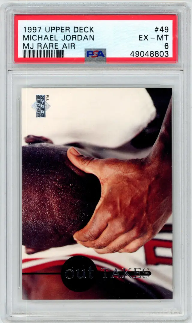1997 Upper Deck MICHAEL JORDAN MJ Rare Air #49 PSA 6 EX-MT