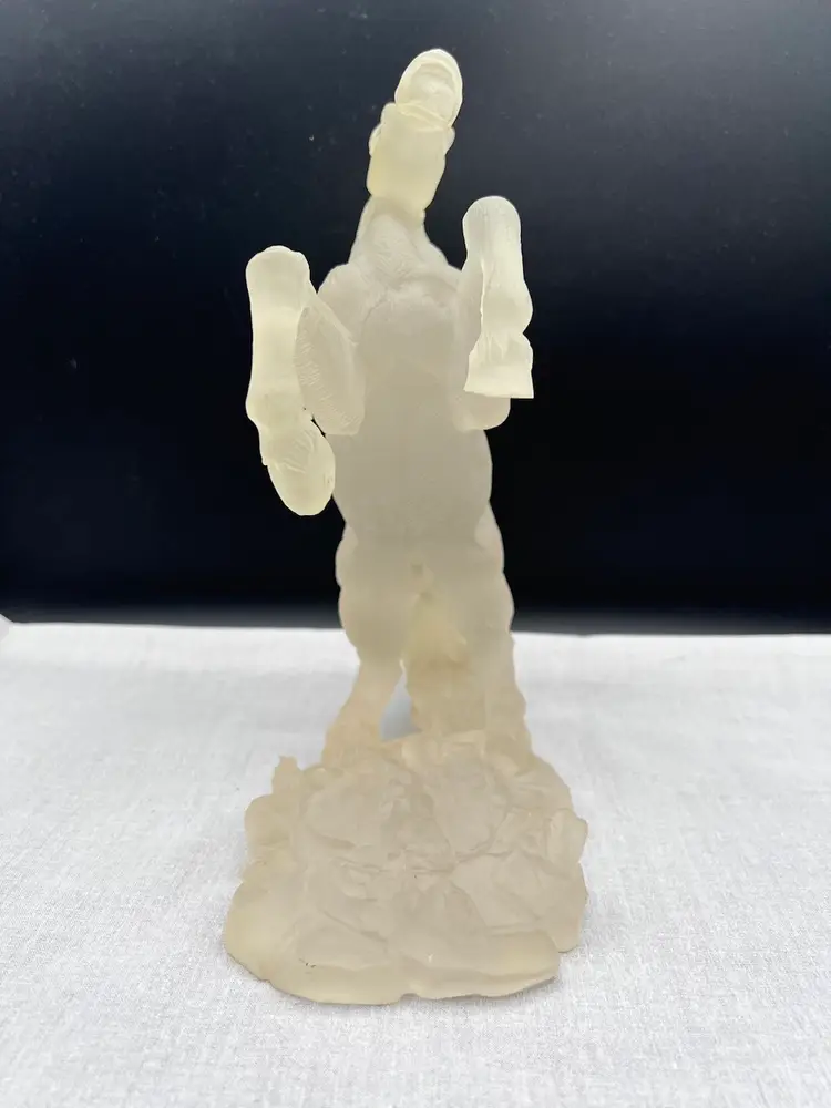 As Is Vintage Lucite Horse Clear/Frosted Statue