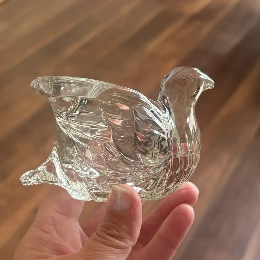 Vintage Avon Dove in Flight Glass Votive Holder