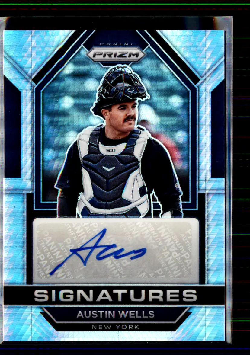 Austin Wells 2023 Panini Prizm Holo Signatures #SIG-AW - New York Yankees - (151-71)
