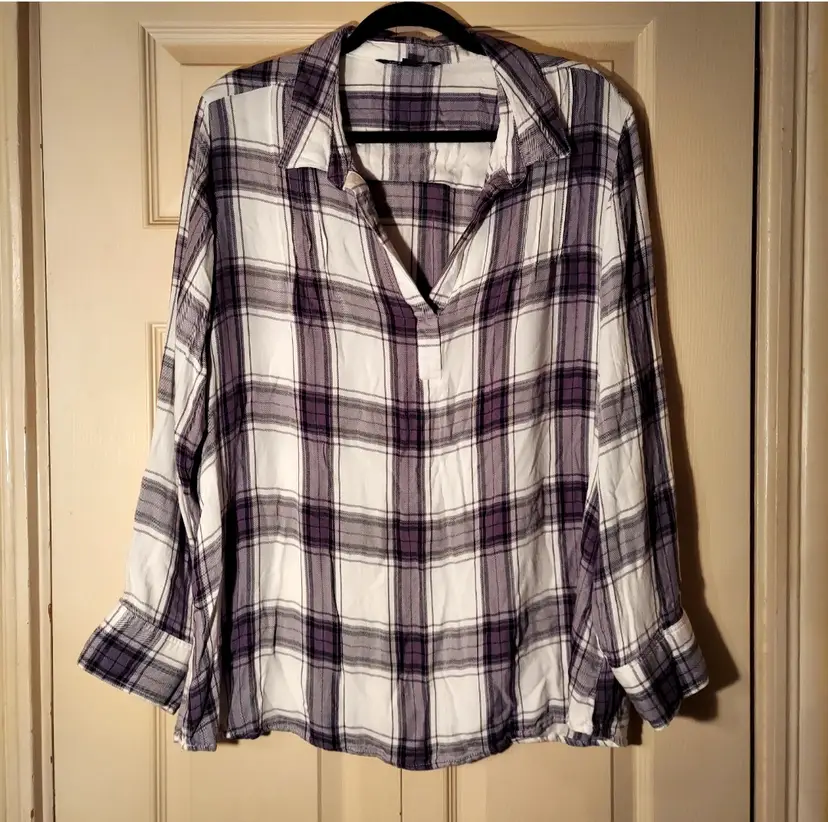 Zac & Rachel Woman sz 3x flannel pullover top