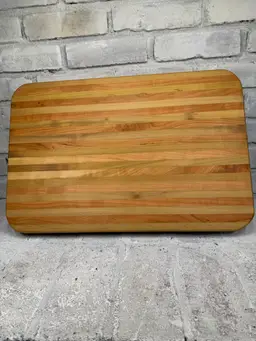 Extra Large Handmade Hardwood Cutting Board – Oak, Cherry, Maple, Honey Locust & Ash – 22.5” x 15” x 1.75” – Butcher Block Style – Made in Indiana