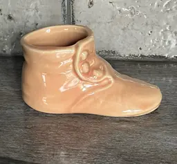 Vintage Childs Shawnee Pottery Button Boot Shoe