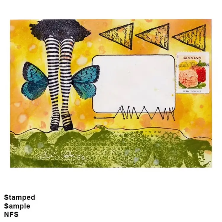 Unmounted Rubber Stamp Sheet - Mixed Media Art Collection