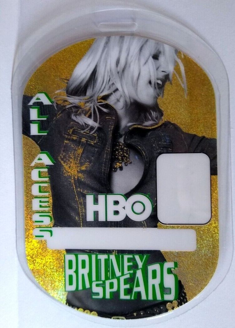 Britney Spears Dream Within A Dream Backstage Pass Original Gold Background Oval