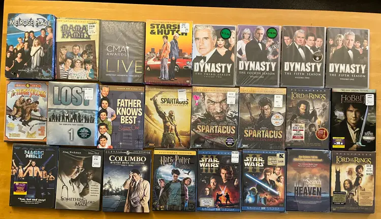 Bulk Wholesale DVD/BluRay Lot of 202 (56 Sealed, 146 viewed) all pictured
