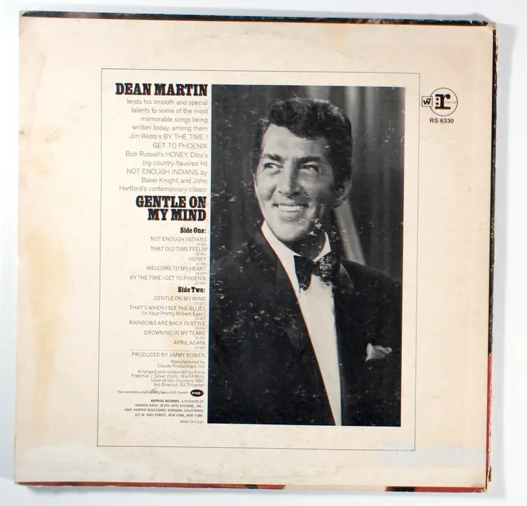 Dean Martin - Gentle on My Mind (1968) Vinyl LP • By the Time I Get to Phoenix