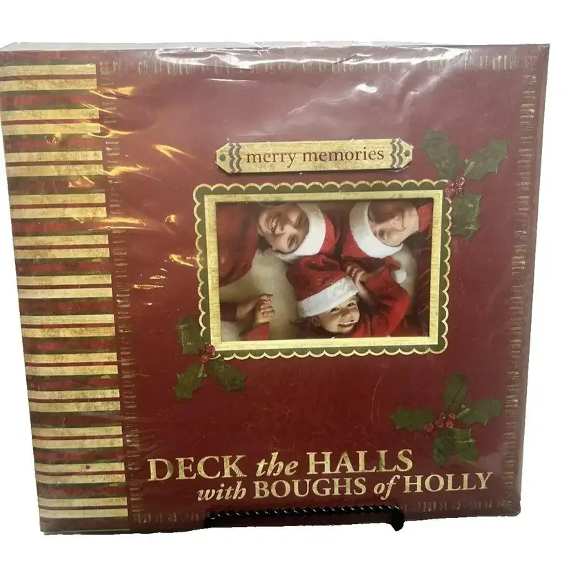 Vintage Christmas Scrapbook Kit Photo Album Merry Memories Deck The Halls 20 pages