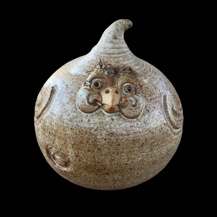 One Of A Kind Pottery Bird With Spaghetti Eyebrows By Ken Friesen