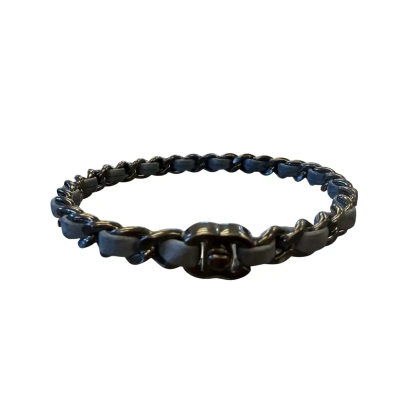 Chanel Turnlock Leather And Metal Bracelet